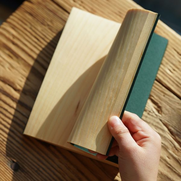Wood Journal notebook made with reclaimed wood from Nagano, Japan